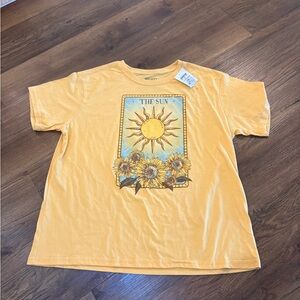 NWT Mighty Fine Yellow Sun and Sunflower T-Shirt